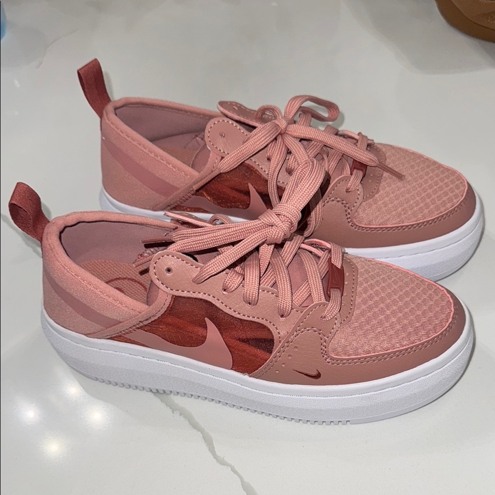 Nike Pink and White Athletic platform Shoes